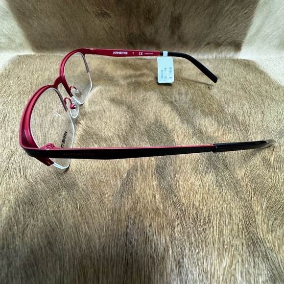 Arnette MAKAII 6126 723 53-19-145 Black/Red Metal Half Rim Eyeglasses Frame New - Picture 11 of 15